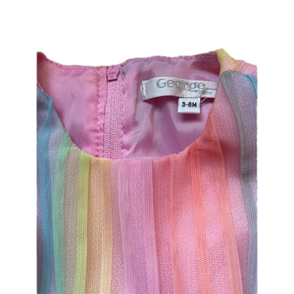 Striped baby dress great for Easter 3/6 months George - Picture 2 of 3